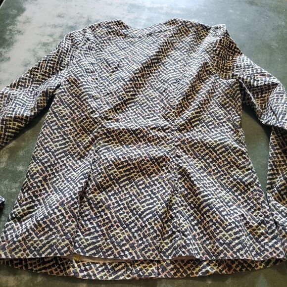 CAbi #5099 Multicolor Cliffside Geometric Pattern Moto Full Zip Jacket Size Medi - Picture 5 of 5